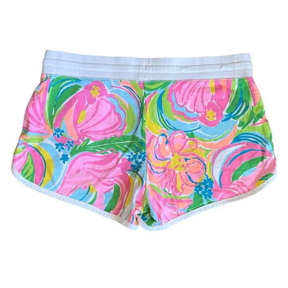 Lilly Pulitzer Women’s Sz M Chrissy Beach Shorts So A Peeling French Terry Pink - Picture 7 of 14